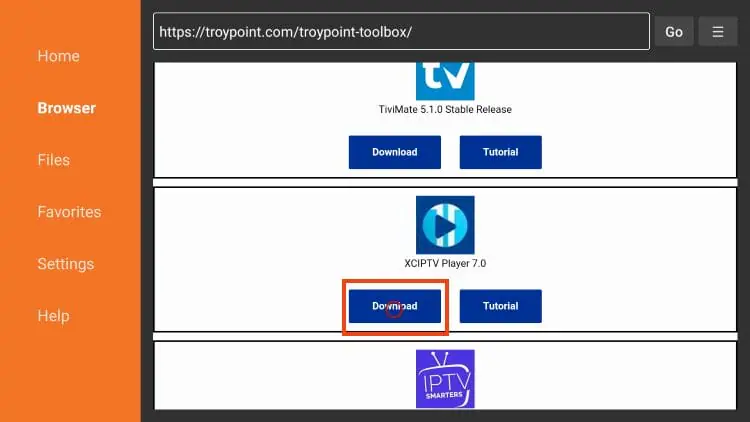 xciptv player